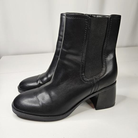 Nine West Women's Doleas Ankle Boot Size 8 M Faux Leather Block Heel Boots - Picture 3 of 8